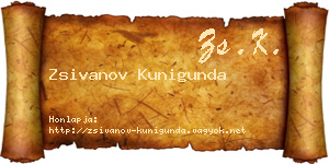 Zsivanov Kunigunda névjegykártya